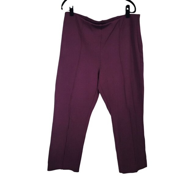 Chico's Women's So Slimming Juliet Straight Leg Purple Pull on Pants Size 16 3R - Picture 2 of 12